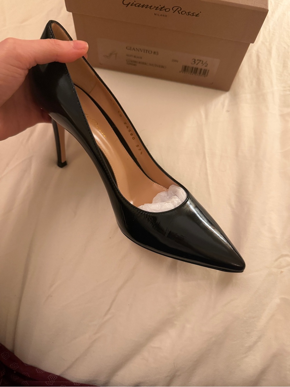 Gianvito Rossi - Gianvito 85 Pumps – Black Glossy Nappa Leather - EU 37.5/ US 7